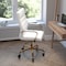 Flash Furniture White LeatherSoft Roller Wheel Executive Chair GO-2286H-WH-GLD-RLB-GG - alternate 8